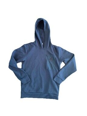Adidas Navy Blue Tech Fleece Hoodie - Men’s Small - Zip Chest Pocket